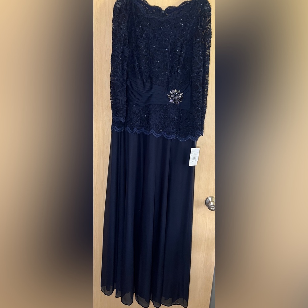 Full length navy sparkle mother of the groom/bride dress 16W